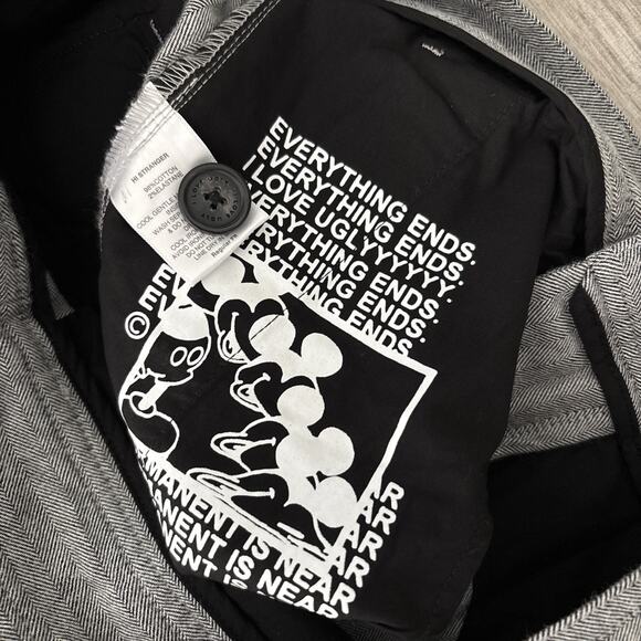 I Love Ugly Striped Gray Kobe Pants Size Small Slim Cotton Blend NWT - Picture 6 of 13